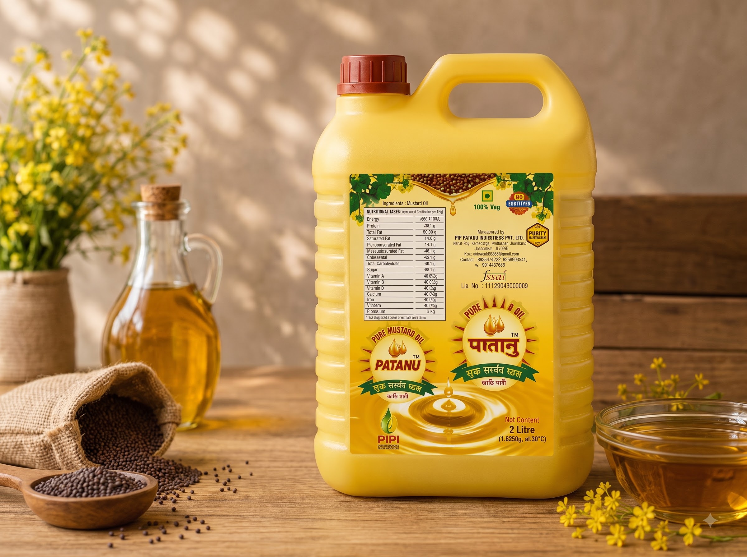 2 Litre Mustard Oil Jar